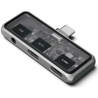 Αντάπτορας Satechi Mobile Xr Hub Audio Γυαλιά Ar Xr Type-c Male 1 X Type-c 100w 1 X Type-c 10gbps 4k@60hz 1 X 3.5mm Aux Jack Space Grey St-hxrajm O810086361991