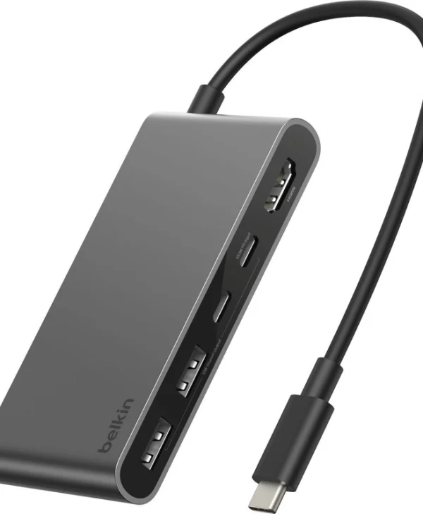 Belkin Connect USB-C Docking Station με HDMI 4K PD Γκρι AVC022HQSGY