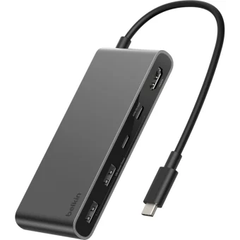 Belkin Connect USB-C Docking Station με HDMI Γκρι AVC023HQSGY
