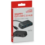 Speed Hub 3 Θυρών USB 3.1 με σύνδεση USB-C SL-140203-BK - Image 3