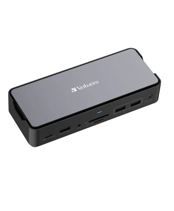 Verbatim CDS-15SSD USB-C Docking Station με HDMI/DisplayPort 4K PD Ethernet και σύνδεση 2 Οθονών Μαύρο 32174