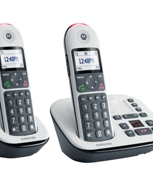 Motorola CD5012 Ασύρματο Τηλέφωνο Duo Λευκό G31000X18W2AWE