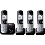 Panasonic KX-TG6824 Ασύρματο Τηλέφωνο Quad Μαύρο KX-TG6824GB