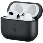 Pitaka Θήκη Δερμάτινη σε Μαύρο χρώμα για Apple AirPods 1 / AirPods 2 APM6001
