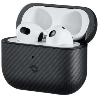 Pitaka Θήκη Δερμάτινη σε Μαύρο χρώμα για Apple AirPods 1 / AirPods 2 APM6001