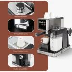 Profi Cook PC-ES-KA1266 Μηχανή Espresso 1350W Πίεσης 20bar για Cappuccino Γκρι 501266 - Image 3