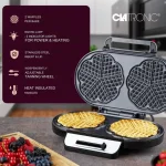 Clatronic WA 3745 Βαφλιέρα για Βάφλες Καρδιά 2 Θέσεων 1200W 263934 - Image 7