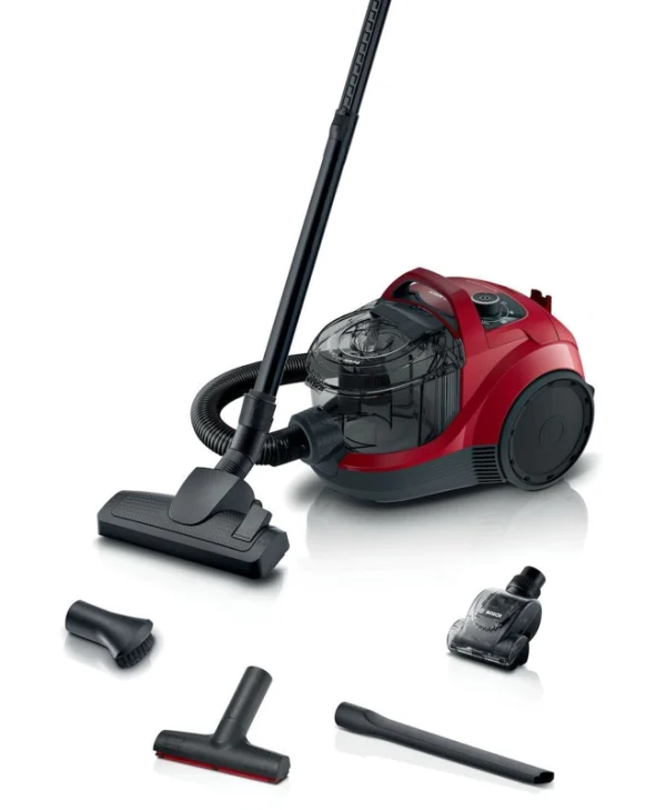 Bosch BGS21CAR Ηλεκτρική Σκούπα 750W με Κάδο 2lt Κόκκινη