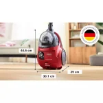 Bosch BGS21CAR Ηλεκτρική Σκούπα 750W με Κάδο 2lt Κόκκινη - Image 4