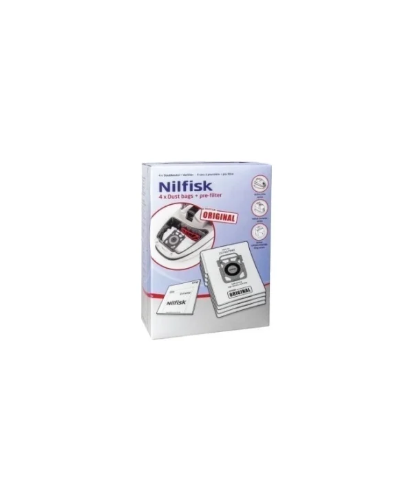 Nilfisk Σακούλες Σκούπας 4τμχ Συμβατή με Σκούπα Nilfisk 107407940