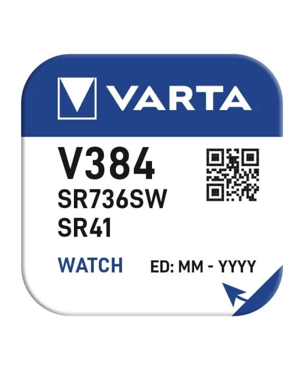 Varta V384 Αλκαλική Μπαταρία Ρολογιών LR41 1.55V 1τμχ 0384101111