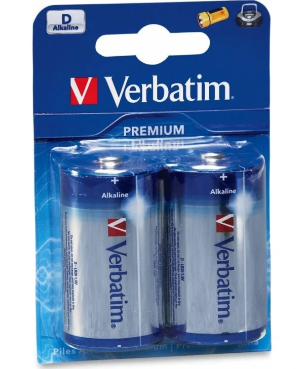 Verbatim Premium Alkaline Μπαταρίες D 1.5V 2τμχ 49923