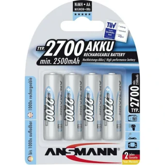 Ansmann Επαναφορτιζόμενες Μπαταρίες AA Ni-MH 2700mAh 1.2V 4τμχ 5030842
