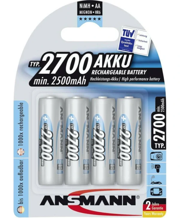 Ansmann Επαναφορτιζόμενες Μπαταρίες AA Ni-MH 2700mAh 1.2V 4τμχ 5030842