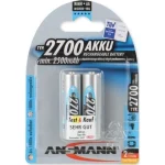 Ansmann Επαναφορτιζόμενες Μπαταρίες AA Ni-MH 2700mAh 1.2V 2τμχ 5030852