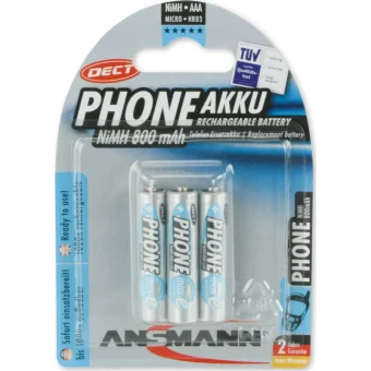 Ansmann Phone Επαναφορτιζόμενες Μπαταρίες AAA Ni-MH 800mAh 1.2V 3τμχ 5030142