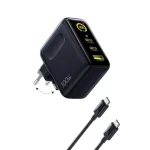 Baseus Φορτιστής GaN με Θύρα USB-A και 2 Θύρες USB-C και Καλώδιο USB-C - USB-C 100W Power Delivery Μαύρος (PicoGo AE21) E0121B00 - Image 2