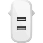 Belkin Φορτιστής Χωρίς Καλώδιο με 2 Θύρες USB-A 24W Λευκός (Boost Charge) WCB002vfWH - Image 2