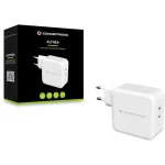 Conceptronic Φορτιστής Χωρίς Καλώδιο με 2 Θύρες USB-C 100W Power Delivery Λευκός (ALTHEA08W) - Image 2