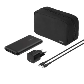 Belkin Φορτιστής με Θύρα USB-C και Καλώδιο USB-C - USB-C 25W Μαύρος (BoostCharge Power-Set) BU041KQBK