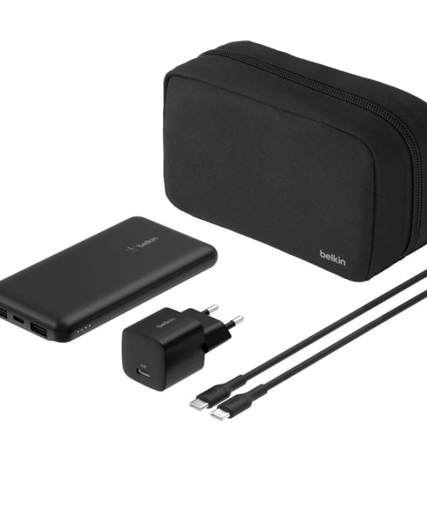 Belkin Φορτιστής με Θύρα USB-C και Καλώδιο USB-C - USB-C 25W Μαύρος (BoostCharge Power-Set) BU041KQBK