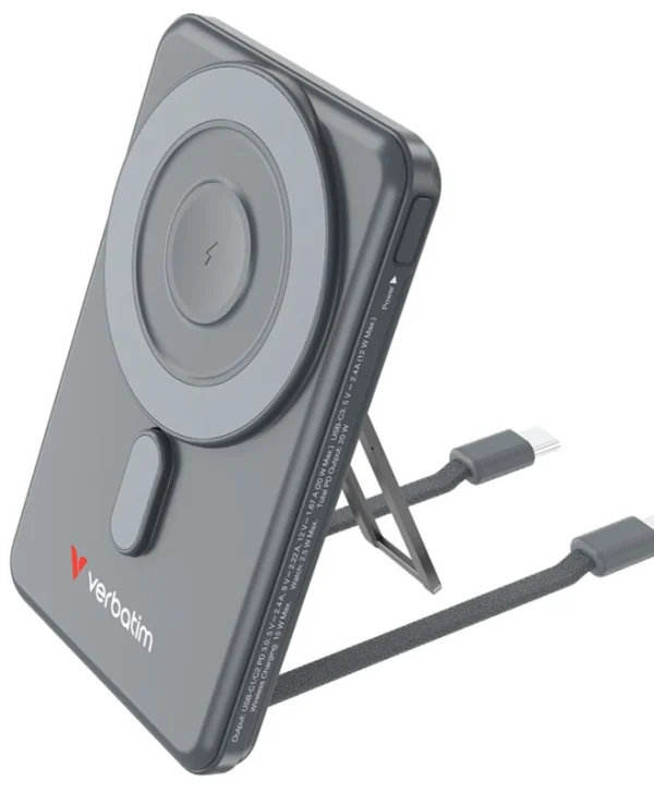 Verbatim Charge'n'Go 2C MagSafe Power Bank 5000mAh Γκρι 32251