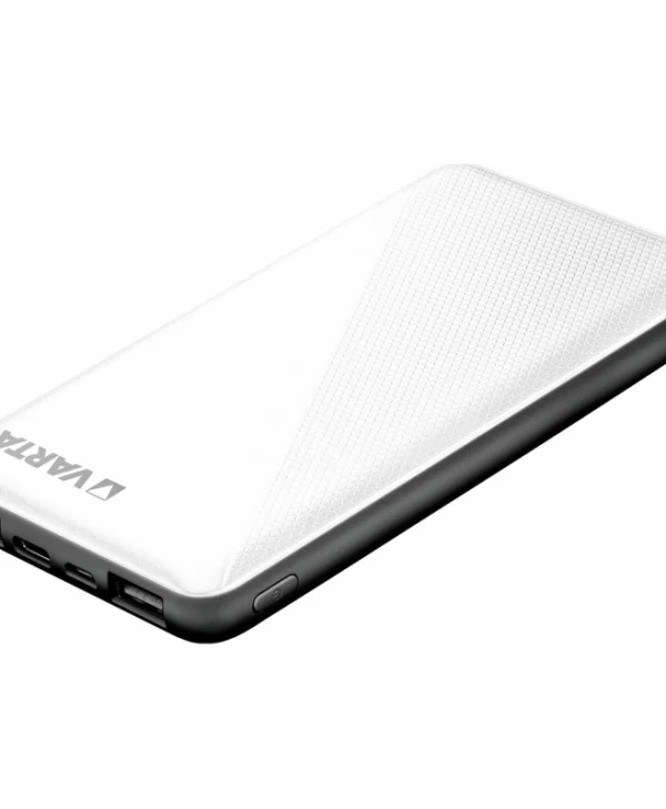 Varta Energy Power Bank 10000mAh με 2 Θύρες USB-A και Θύρα USB-C Λευκό 18755