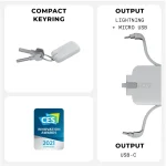 Rolling Square TAU Power Bank 1400mAh Pure White TAU02R - Image 5