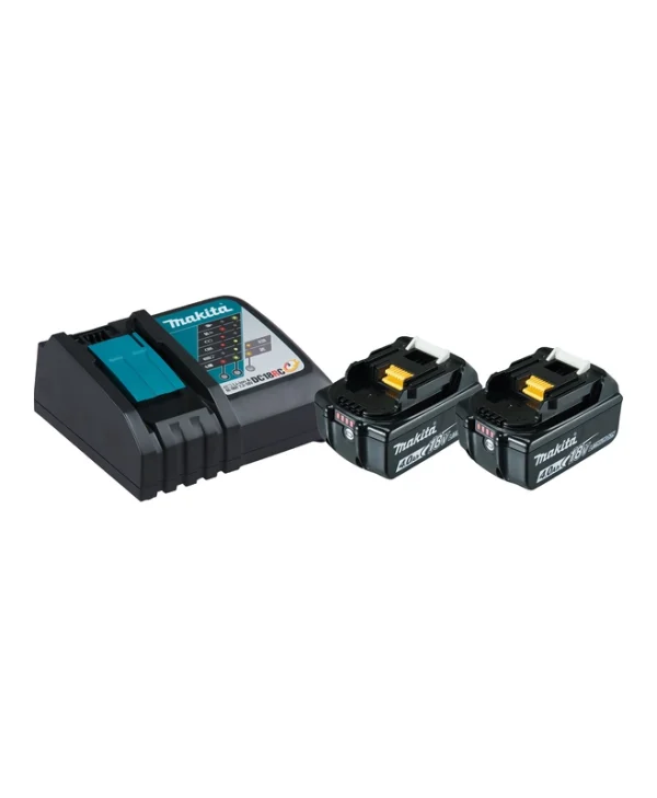 Makita Σετ 2 Μπαταριών Εργαλείου Λιθίου 18V Χωρητικότητας 4Ah με Φορτιστή 197490-7