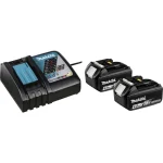 Makita Σετ 2 Μπαταριών Εργαλείου Λιθίου 18V Χωρητικότητας 4Ah με Φορτιστή 197490-7 - Image 2
