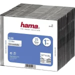HAMA CD Box Slim για 1 Δίσκο με Διάφανη Πρόσοψη σε Μαύρο Χρώμα 25τμχ 51167