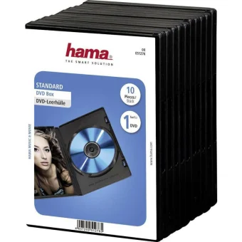 HAMA DVD Box για 1 Δίσκο Μαύρο 10τμχ 51276