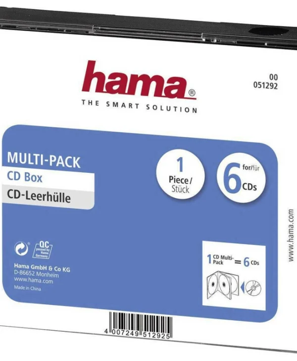 HAMA CD Box για 1 Δίσκο σε Διάφανο Χρώμα 51292