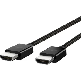 Belkin HDMI 2.1 Ultra High Speed 48Gbps 4K 120Hz HDR VRR Braided Cable HDMI male - HDMI male 2m Μαύρο AV10176BT2M-BLK