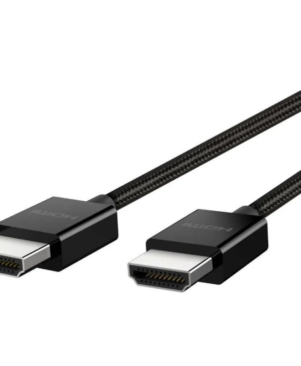 Belkin HDMI 2.1 Ultra High Speed 48Gbps 4K 120Hz HDR VRR Braided Cable HDMI male - HDMI male 2m Μαύρο AV10176BT2M-BLK