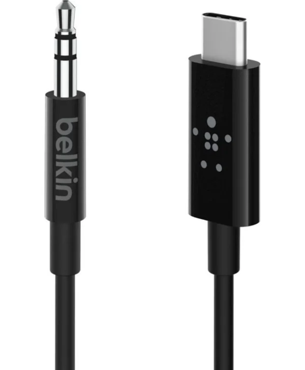 Belkin USB 2.0 Cable USB-C male - 3.5mm Μαύρο 0.9m F7U079bt03-BLK F7U079BT03-BLK