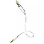 Inakustik Καλώδιο Ήχου 3.5mm male - 3.5mm male Λευκό 0.75m με Επίχρυσους Ακροδέκτες 0031010075 5τμχ - Image 3
