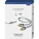 Inakustik Καλώδιο Ήχου 3.5mm male - RCA male Γκρι 1.5m με Επίχρυσους Ακροδέκτες 004100015 - Image 2