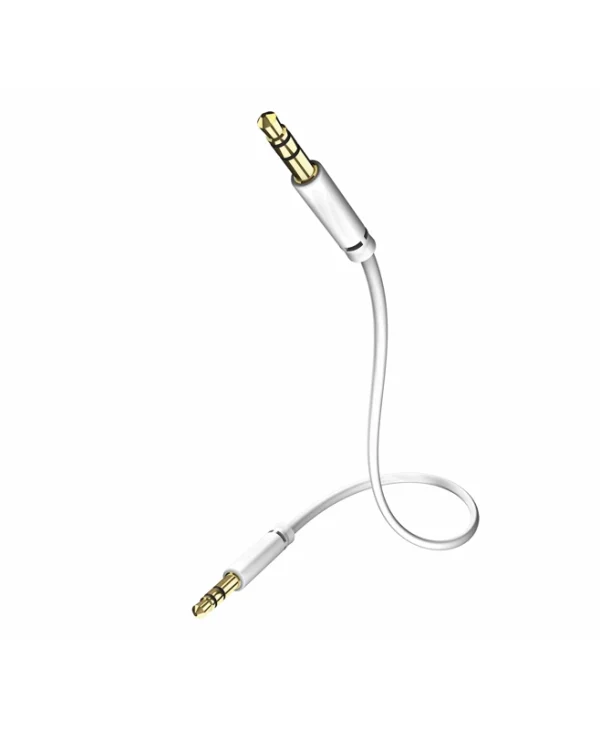 Inakustik Καλώδιο Ήχου 3.5mm male - 3.5mm male Λευκό 3m με Επίχρυσους Ακροδέκτες 00310103