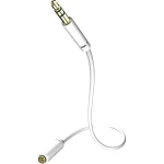 Inakustik Καλώδιο Ήχου 3.5mm male - 3.5mm female Λευκό 5m με Επίχρυσους Ακροδέκτες 00310505