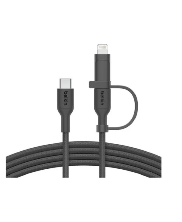 Belkin Braided USB to Type-C / Lightning Cable Μαύρο 1.5m (CAC003HQ1.5MBK)