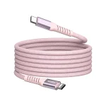 Verbatim Magnetic / Braided / Spiral USB 2.0 Cable USB-C male - USB-C 100W PD Ροζ 1.2m 31857