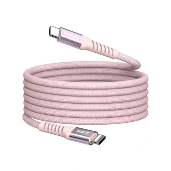 Verbatim Magnetic / Braided / Spiral USB 2.0 Cable USB-C male - USB-C 100W PD Ροζ 1.2m 31857
