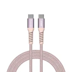 Verbatim Magnetic / Braided / Spiral USB 2.0 Cable USB-C male - USB-C 100W PD Ροζ 1.2m 31857 - Image 3