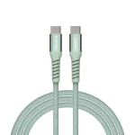 Verbatim Braided / Magnetic / Spiral USB 2.0 Cable USB-C male - USB-C 100W PD Πράσινο 1.2m 31855 - Image 2