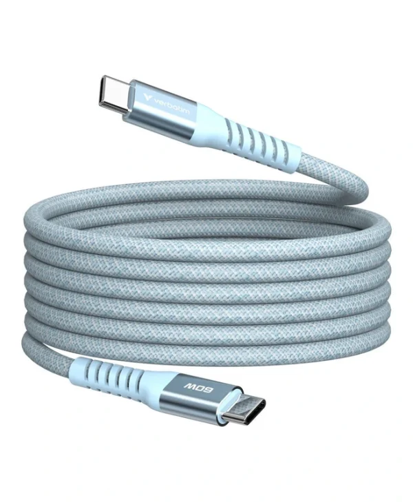 Verbatim Braided USB 2.0 Cable USB-C male - USB-C 60W Μπλε 1.2m 31852