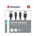 Verbatim Braided USB 2.0 to micro USB Cable Μαύρο 1m (48874) - Image 2