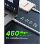 Iottie 100w Retractable Usb-c Cable 2 Pack White IOTACC610 - Image 2