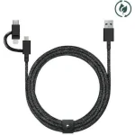 Native Union Cosmos Braided USB to Lightning / Type-C / micro USB Cable Μαύρο 2m BELT-ULC-CS-BLK-NP