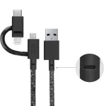 Native Union Cosmos Braided USB to Lightning / Type-C / micro USB Cable Μαύρο 2m BELT-ULC-CS-BLK-NP - Image 4
